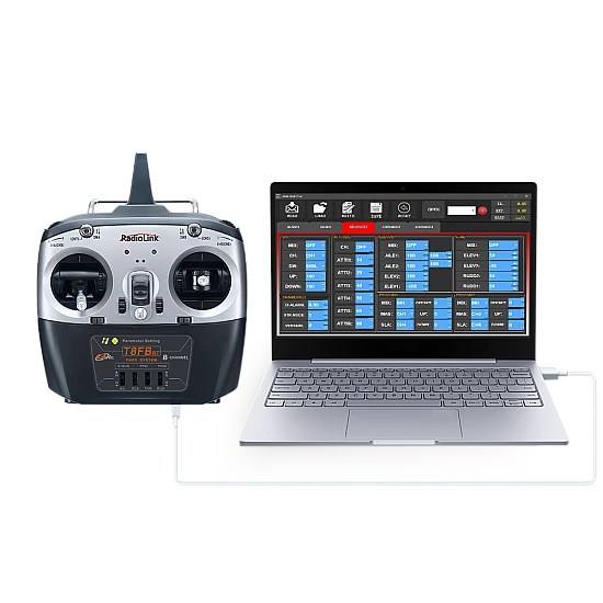 Radiolink T8FB(BT) with R8EF 8 channel receiver Bluetooth mobile connection remote