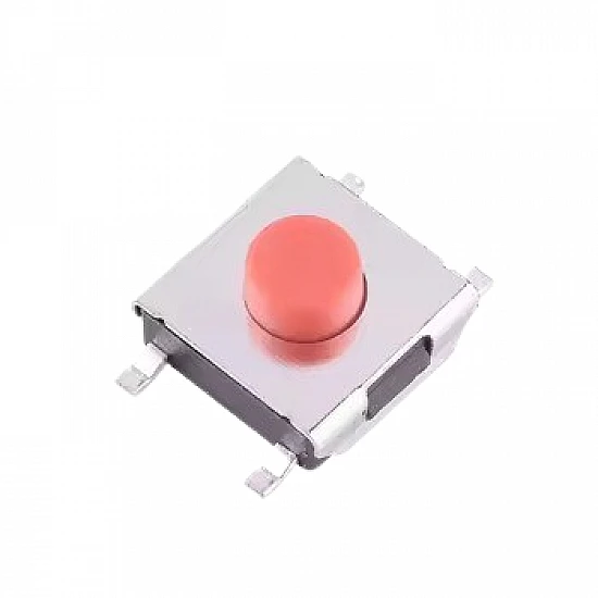 TS-E004 Tactile 6.2*6.2*4.3 Red Head 4 Four-Pin SMD Switch