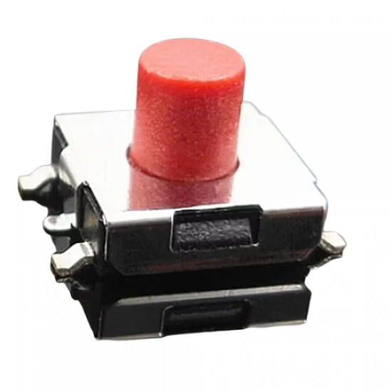 TS-E004 Tactile 6.2*6.2*4.3 Red Head 4 Four-Pin SMD Switch