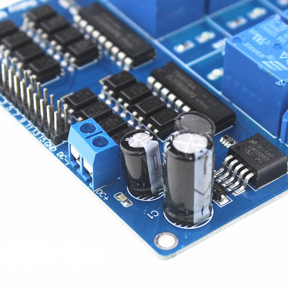 12V 16 Channel Relay Module with Light Coupling LM2576 Power Supply 12V 16 Channel Relay Module with Light Coupling LM2576 Power Supply