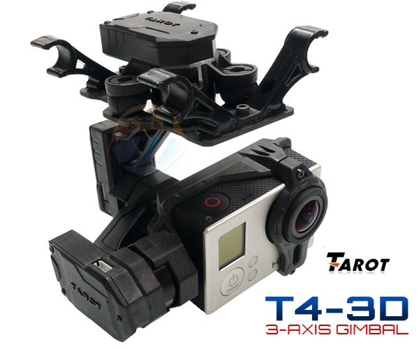 Tarot 3 Axis Gimbal T4-3D Dual Shock Absorber PTZ for Gopro Hero4 3+ 3 FPV RC Drone TL3D02 - Multirotor Tarot 3 Axis Gimbal T4-3D Dual Shock Absorber PTZ for Gopro Hero4 3+ 3 FPV RC Drone TL3D02 - FPV - Multirotor