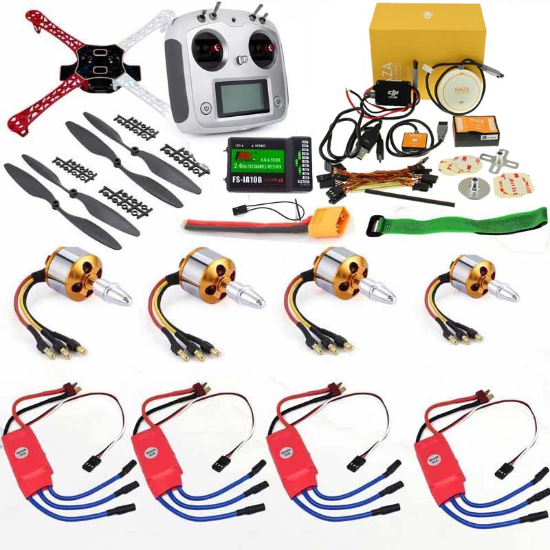 Quadcopter Drone Combo with NAZA M V2 Kit with 10ch FlySky FS-I6S TX-RX (Motor + ESC + Propeller + Flight Controller + Frame + TX-RX + Power module + Belt) - Quadcopter Drone Combo with NAZA M V2 Kit with 10ch FlySky FS-I6S TX-RX (Motor + ESC + Propeller + Flight Controller + Frame + TX-RX + Power module + Belt) - Multirotor -