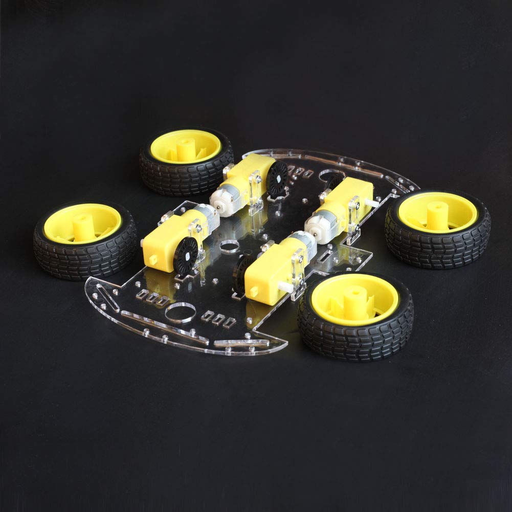 DIY Car Robot Kit - Chassis,4 x Motor,4 x Wheels and other Accessories - DIY Car Robot Kit - Chassis,4 x Motor,4 x Wheels and other Accessories - Robot Spare Parts -