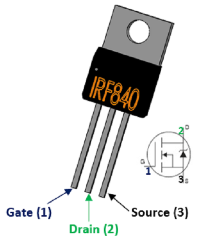IRF840 N-channel 8A 500V Power MOSFET - Core Electronics IRF840 N-channel 8A 500V Power MOSFET - ICs - Integrated Circuits & Chips - Core Electronics