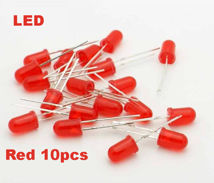Red LED 5mm Pack Of 10 (Light Emitting Diod) - Red LED 5mm Pack Of 10 (Light Emitting Diod) - Other -