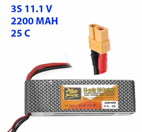 ZOP Power LiPo Battery 11.1V 2200MAH 3S 25C - Arduino ZOP Power LiPo Battery 11.1V 2200MAH 3S 25C - Battery - Arduino