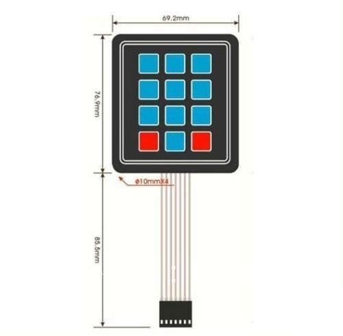 12 Keys 3x4 Matrix - Membrane Type Keypad - Arduino 12 Keys 3x4 Matrix - Membrane Type Keypad - Sensor - Arduino