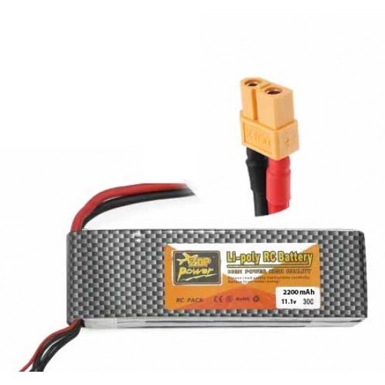 ZOP Power LiPo Battery 11.1V 2200MAH 3S 25C - Arduino ZOP Power LiPo Battery 11.1V 2200MAH 3S 25C - Battery - Arduino